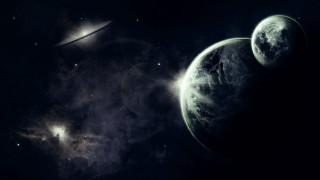 Two planets in sky with - chris cold free wallpaper