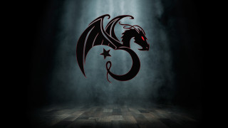 Black dragon red eyes spotlight - a spotlight free wallpaper