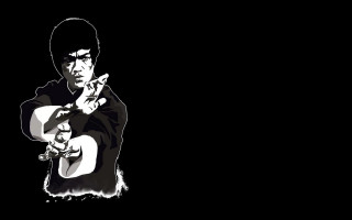 Man gun black background vector - a white outline free wallpaper