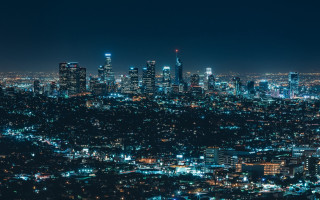 City night lights buildings background 6 - evelyn abelson free wallpaper