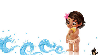 Little girl eating banana water - her side free wallpaper