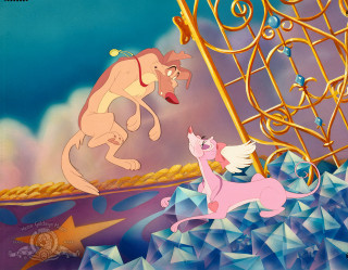Dog chasing cat cage princess - a cage free wallpaper