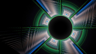 Black circle green blue pattern - a white circle in the middle free wallpaper