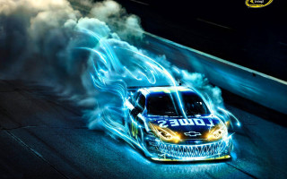 Car blue flames driving track - blue flame free wallpaper