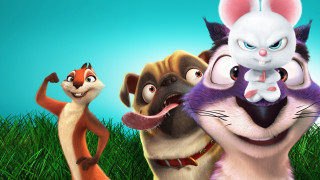 Cartoon cat dog grass foreground - chippy free wallpaper