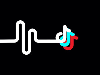 Black white red blue typographic - line free wallpaper