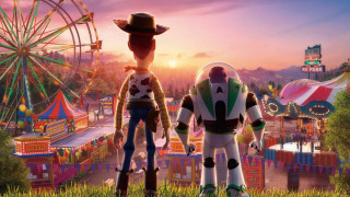Toy story characters carnival sunset - pixar and disney animation free wallpaper