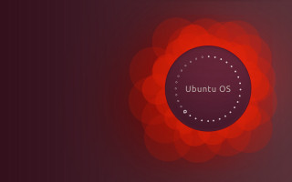 Clock ununtu red circle red - a red dot free wallpaper