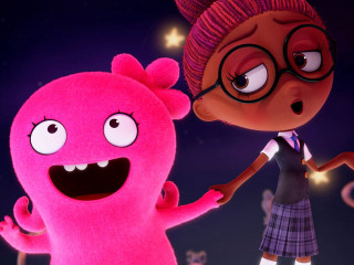 Cartoon pinkmonster purplestars afrofuturism schooluniform - afrofuturism free wallpaper