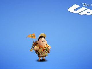 Cartoon character flag pole blue - sign free wallpaper