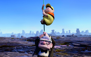 Man holding balloon cartoon character - a balloon free wallpaper