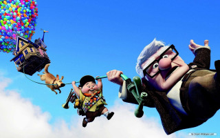 Cartoon character dog parachute balloons - a parachute free wallpaper
