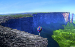 Balloon cliff magicrealism pixar disney - chris labrooy free wallpaper