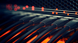 Close up computer server cables - many free wallpaper