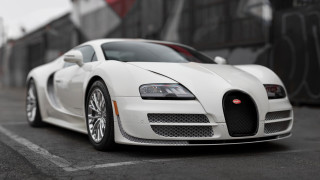 White bugatti parking lot graffiti - a wall free wallpaper