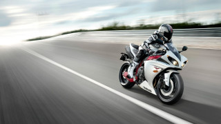 Motorcycle ride road sky clouds 2 - a person riding free wallpaper