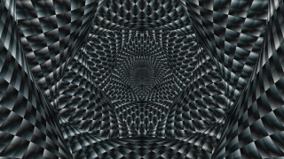 Black white pattern circular design - caustic free wallpaper