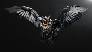 Black yellow robot wings light - unreal engine 5 quality free wallpaper