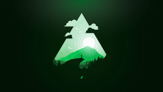 Green white mountain green sky - a green sky free wallpaper