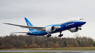 Blue white airplane takeoff runway - an airport free wallpaper