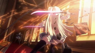 Woman white hair sword room - a red carpet free wallpaper