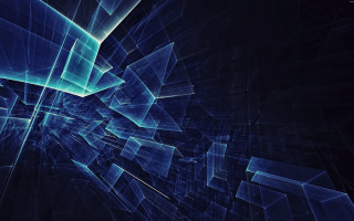 Blue abstract lines shapes black - line free wallpaper