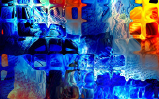 Colorful abstract car blue orange - geometric free wallpaper