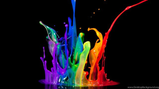 Colorful liquid pouring glass water - a glass of water free wallpaper