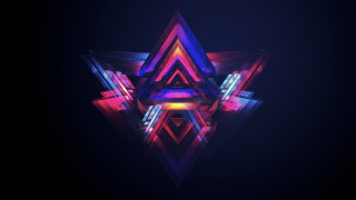 Colorful abstract design dark background 5 - geometric abstract art free wallpaper