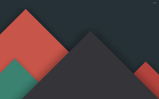 Black red mountain green triangle 3 - free minimalism wallpaper