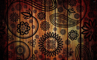 Wooden wall floral pattern flowers - a pattern of flowers free wallpaper