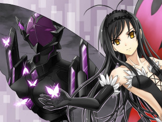 Woman black dress gloves purple - arm free wallpaper