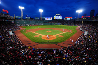 Baseball game night stadium crowd - a stadium free wallpaper