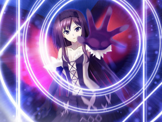 Holographic magical girl akemi homura - circular free wallpaper