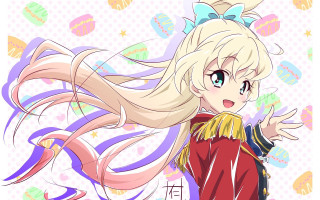 Blonde girl long hair bow - a background free wallpaper