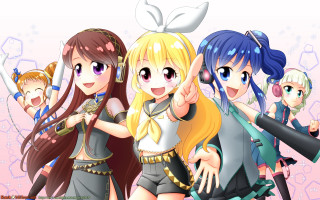 Anime girls guns bunny ears - a manga drawing free wallpaper for desktop