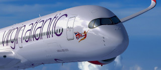 Large commercial airplane flying sky - commercial free wallpaper