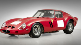 Red sports car white stripe 7 - fine art free wallpaper
