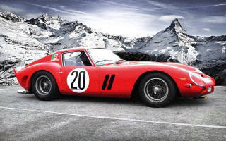 Red sports car number 20 - matte drawing free wallpaper