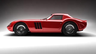 Red sports car studio gray 8 - a white background behind free wallpaper