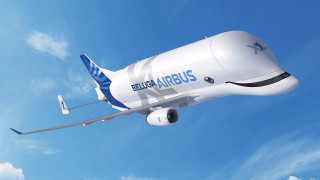 Large white airplane blue sky 3 - beeple free wallpaper
