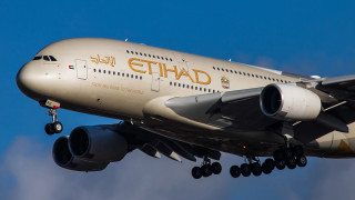 Jetliner flying blue sky clouds 19 - turnaround free wallpaper