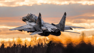 Fighter jet cloudy sky forest 3 - anton graff free wallpaper