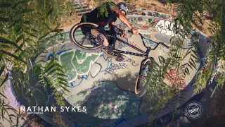 Man bike graffiti ramp plants - a park area free wallpaper