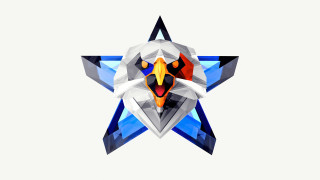 Stylized bird star background head - low free wallpaper