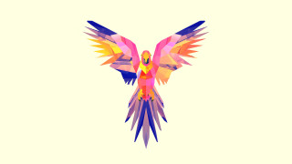 Colorful bird mechanical wings rossdraws - vector art free wallpaper