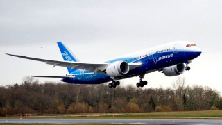 Blue white jet takeoff airport - an airport runway free wallpaper