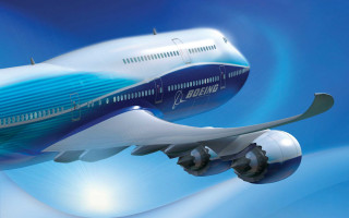 Large passenger jet blue sky 2 - a large passenger free wallpaper