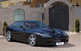 Black sports car house driveway - a house free wallpaper