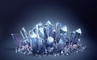 Crystal rocks blue background black - diamond free wallpaper